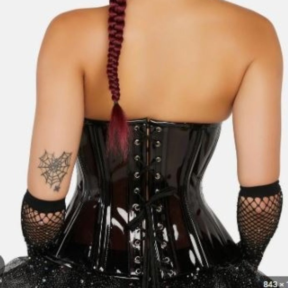 XL Daisy Corsets Lavish Curvy Underbust - Black Glass (NWT)